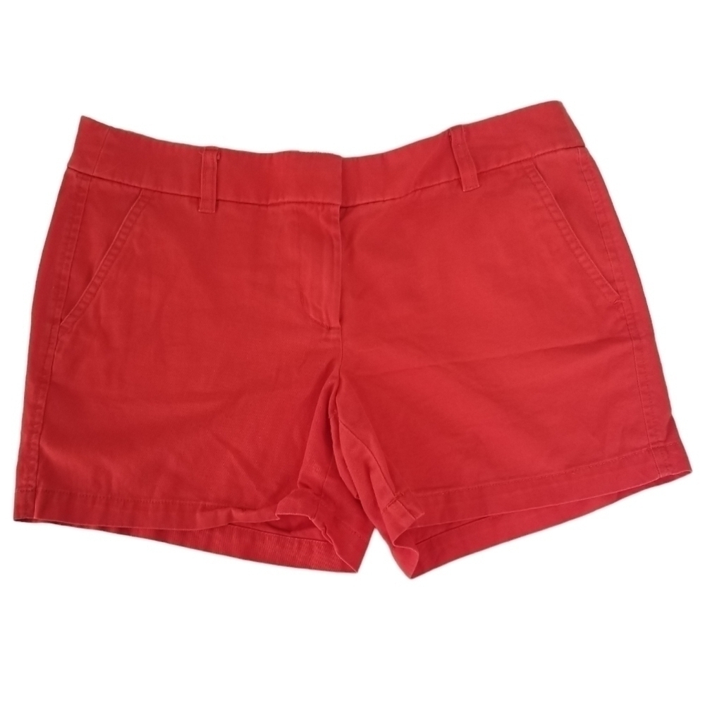 J Crew 5 Inch Classic Chino Short Red/Orange Size 8